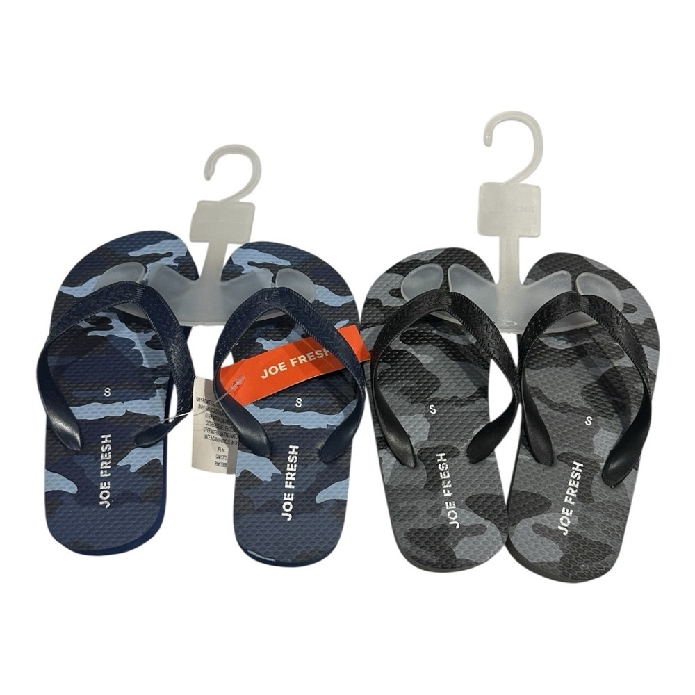 Joe Fresh Flip Flops Set Of Two Camo Sandals Size 12